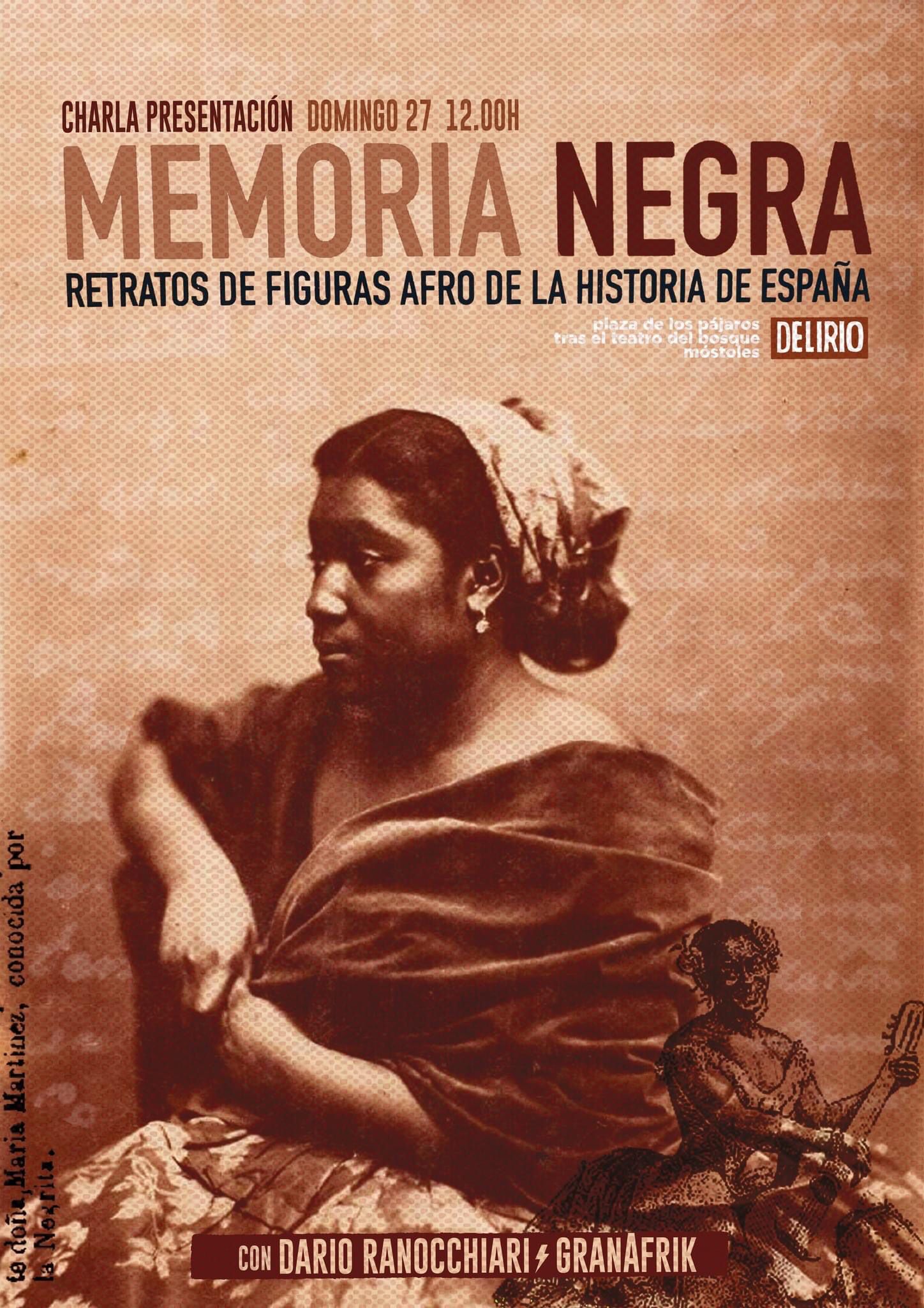 cartel de la presentación de Memoria Negra en Móstoles