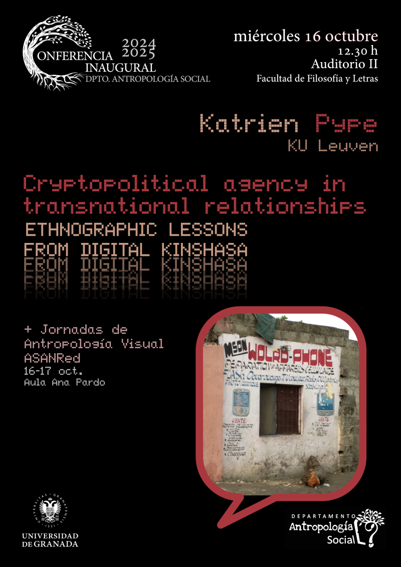 Cartel Conferencia Inaugural Dpto. Antropología 2024