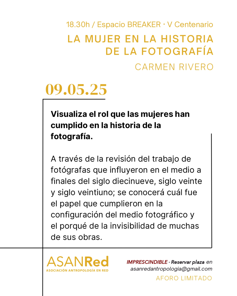 Master class: La mujer en la historia de la fotografía Master class: La mujer en la historia de la fotografía